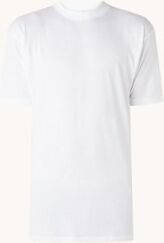 Hom T-shirt met ronde hals en stretch - Wit