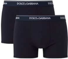 Dolce & Gabbana Boxershorts met logoband in 2-pack - Donkerblauw