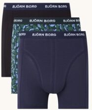 Björn Borg Essential boxershorts met logoband in 3-pack - Donkerblauw