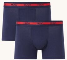 HUGO BOSS Boxershorts met logoband in 2-pack - Blauw