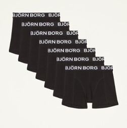 Björn Borg Core boxershorts met logoband in 7-pack - Zwart