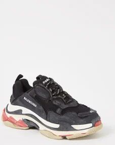 Balenciaga Triple S sneaker met mesh details - Zwart