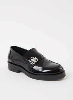 Scotch & Soda Emma loafer van lakleer - Zwart