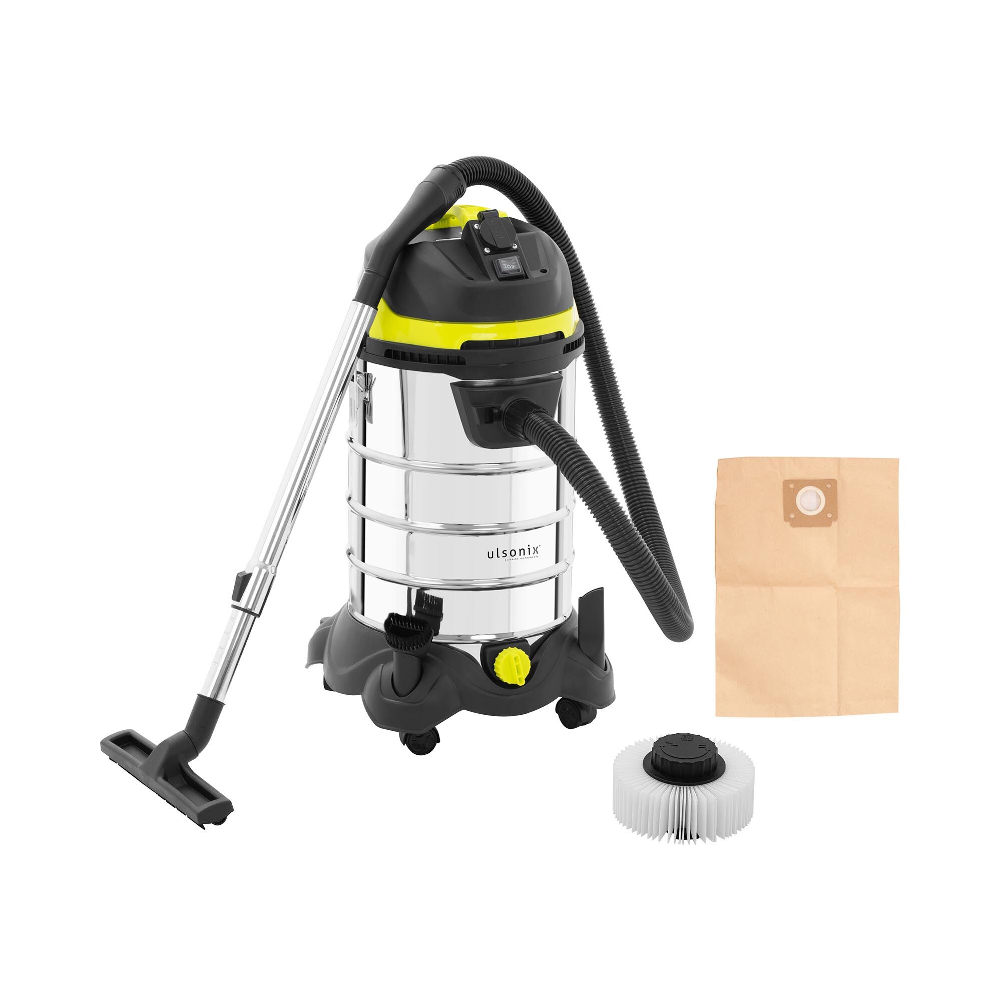 ulsonix Nat droog stofzuiger - 1400 Watt - 30 l - stopcontact FLOORCLEAN 30DS