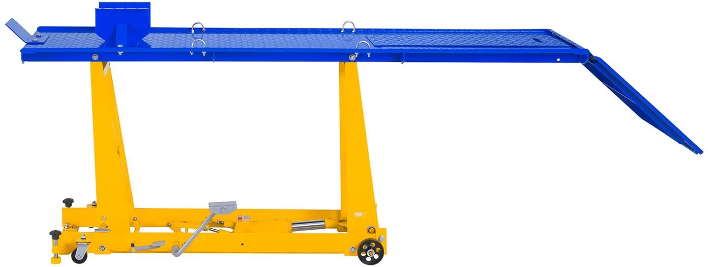 MSW Krikplatform voor motorfiets met ramp - 450 kg - 206 x 55 cm MSW-MHB-450-780.1