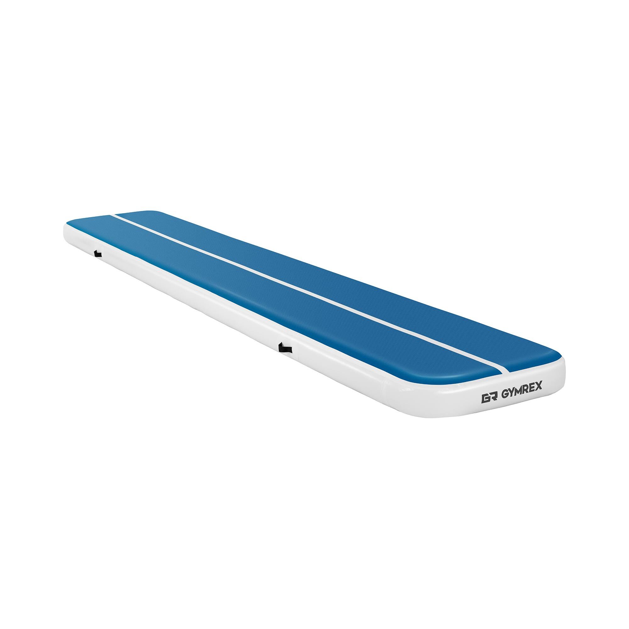 Gymrex Opblaasbare Gymmat - 600 x 100 x 20 cm - 300 kg - blauw / wit GR-ATM7