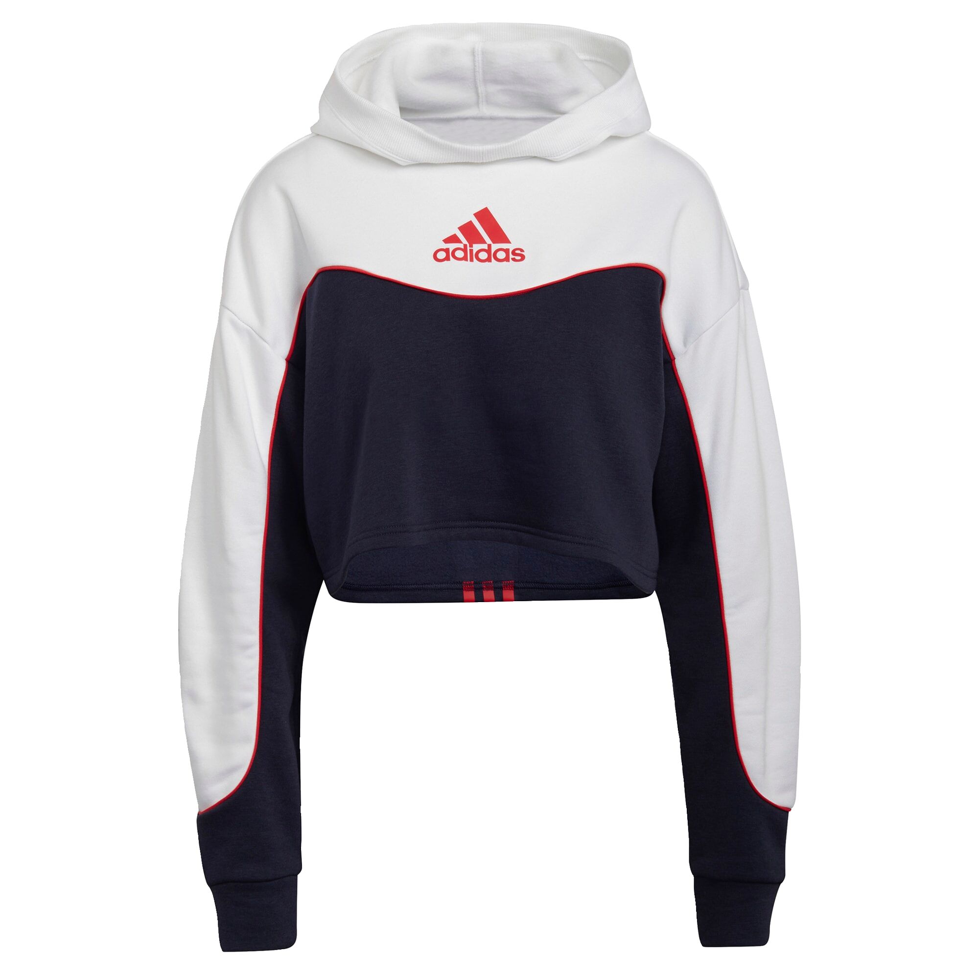 adidas Essentials Colorblock 3-Stripes Hoodie Dames Blauw - XXS