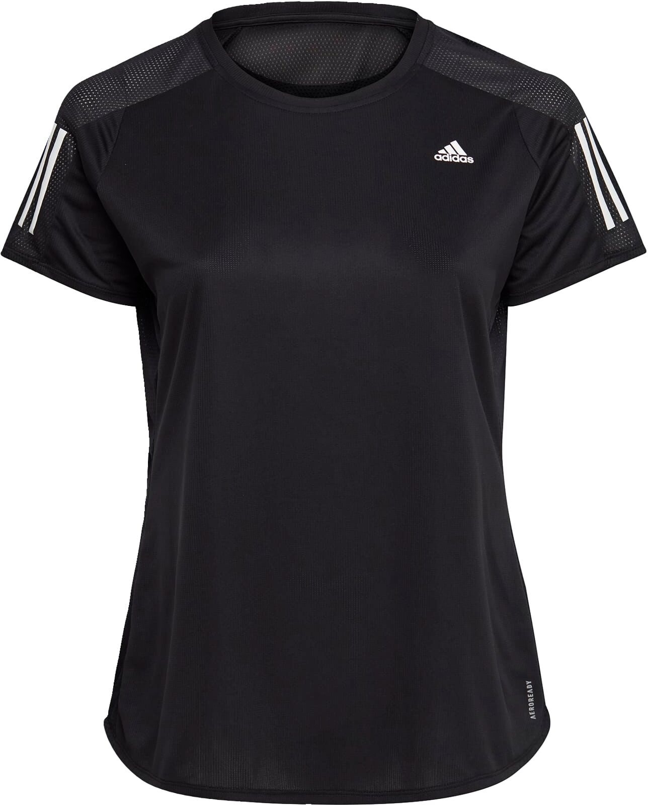 adidas Own the Run Shirt (Grote Maat) Dames Zwart - XL