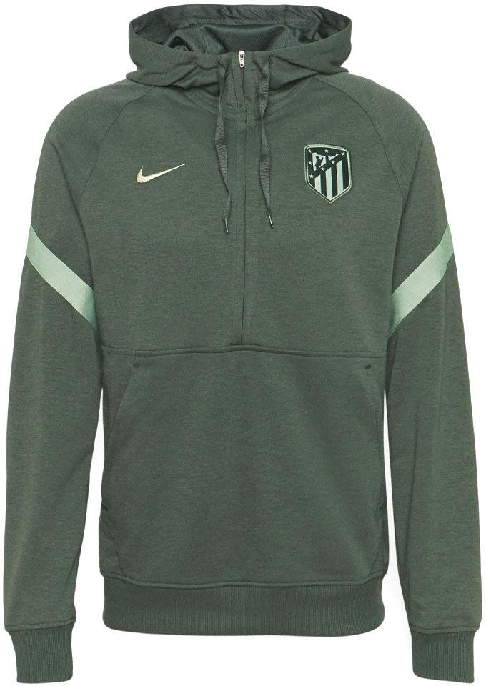 Nike Atletico Madrid Fleece Hoodie Half-Zip 2021-2022 Donkergroen - XL