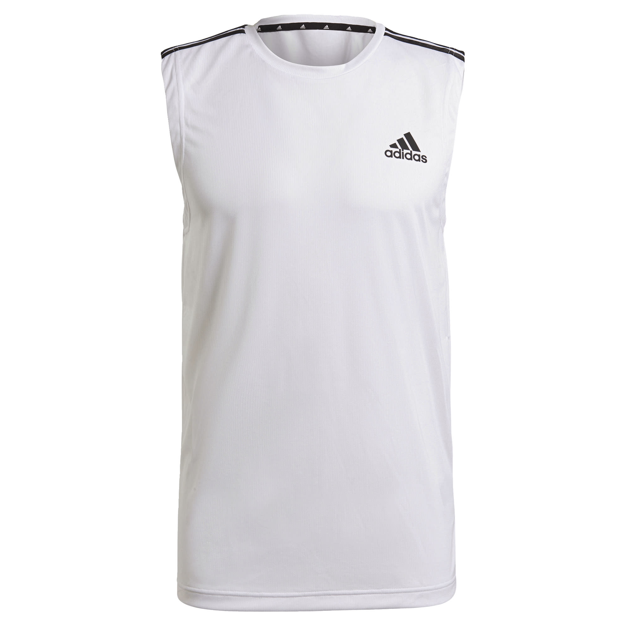 adidas AEROREADY Designed To Move Sport 3-Stripes Tanktop Wit - L