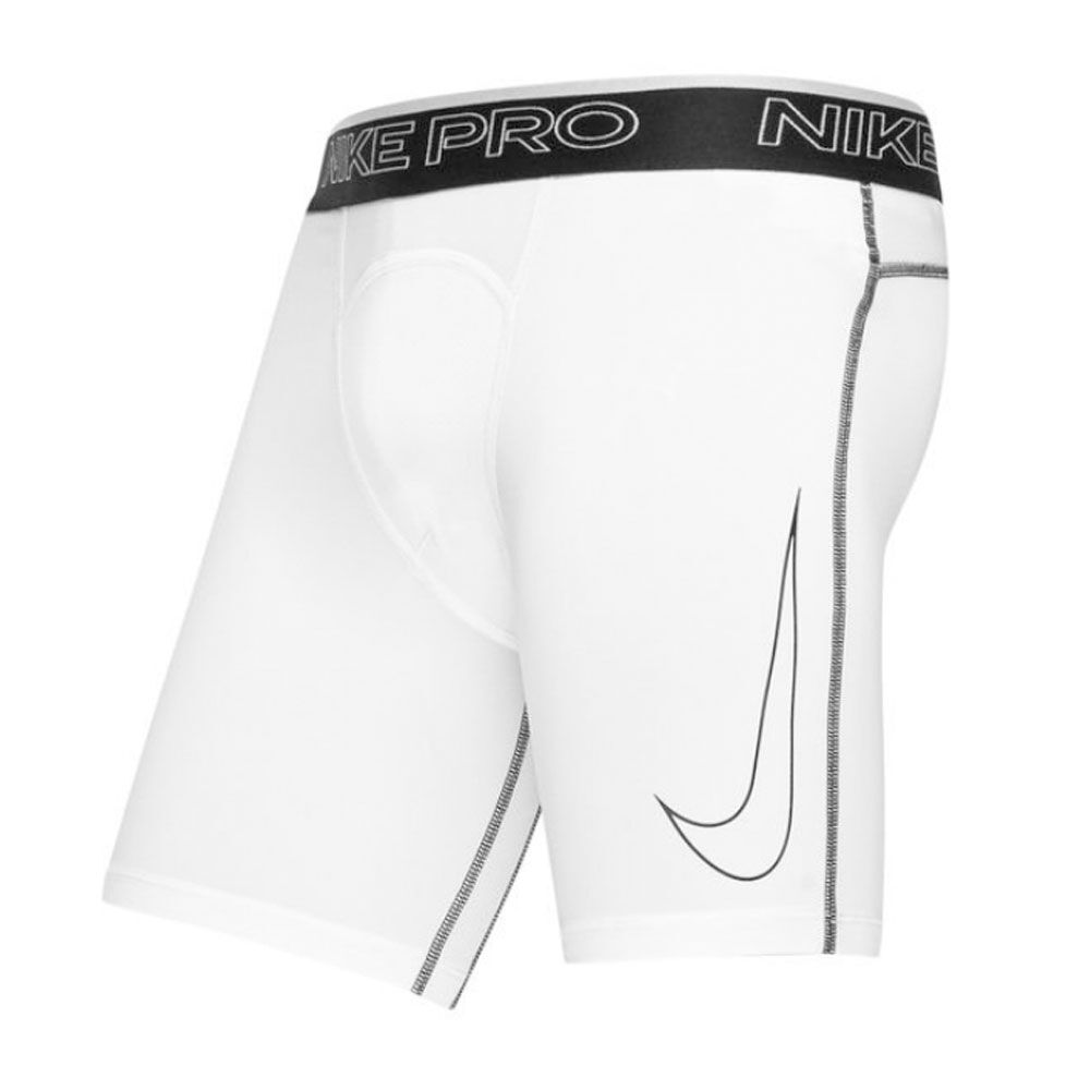 Nike Pro Dri-FIT Broekje Wit Zwart - S