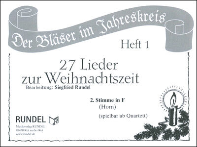 Musikverlag Rundel 27 Lieder Weihnacht 2 F