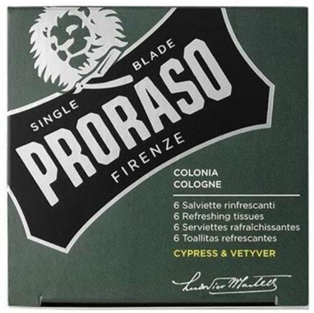 Proraso Cologne Refreshing Tissues Cypress & Vetyver 6st