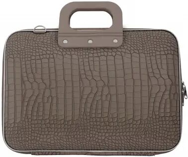 BOMBATA Laptoptas 13" 38x29x7cm Taupe Crocco Zwart/Grijs