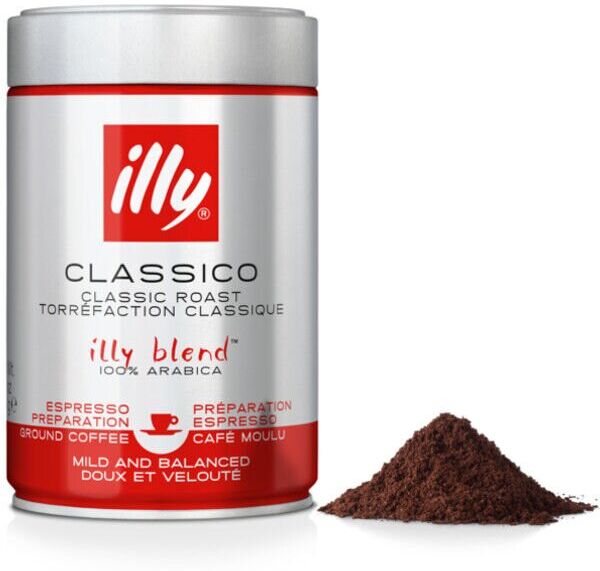 illy - gemalen koffie - Classico - Normale Branding Rood - 250 gram