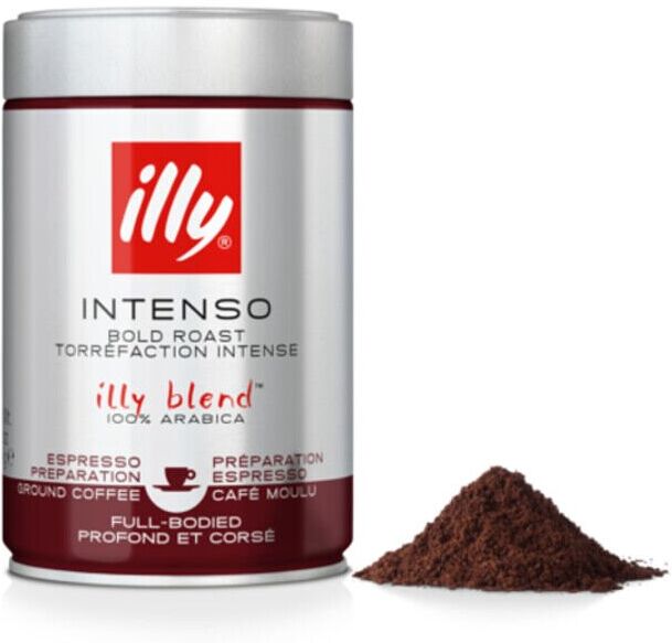 illy Intenso - gemalen koffie - Donkere Branding Zwart - 250 gram