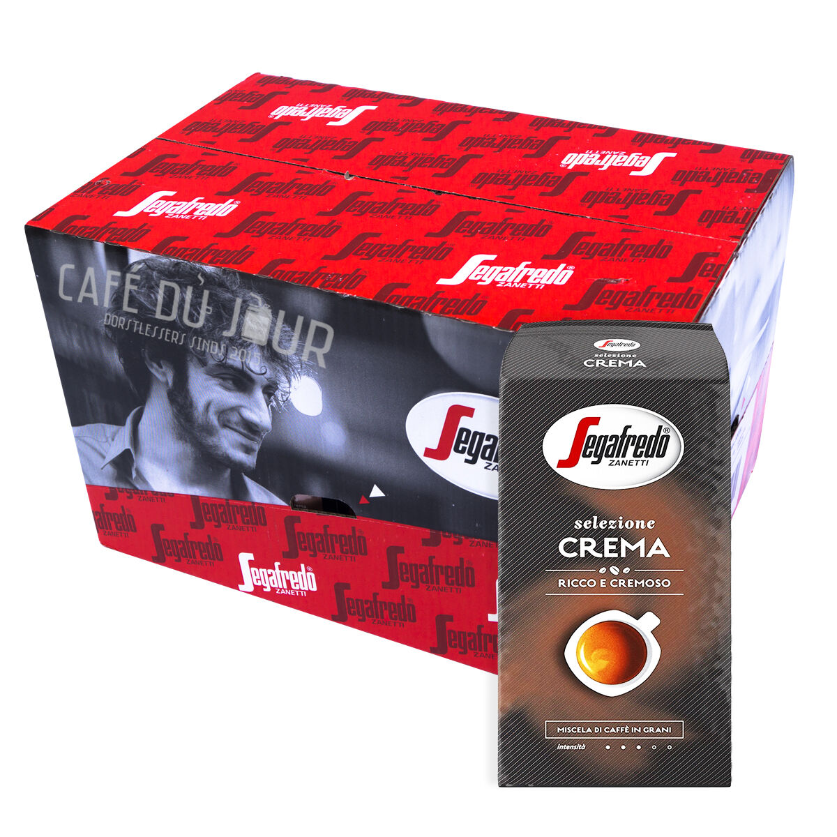 Segafredo Selezione Crema koffiebonen 8 x 1 kilo