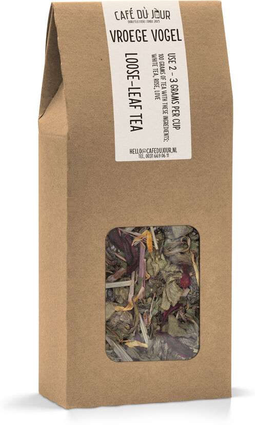 Café du Jour Vroege vogel - groene thee 100 gram - Café du Jour losse thee