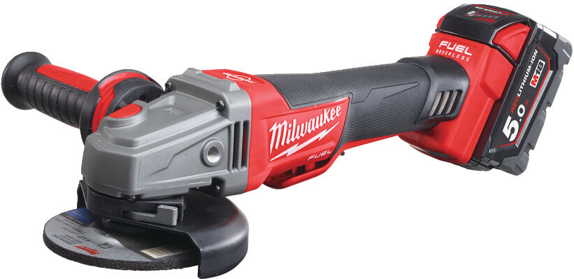 Milwaukee M18 CAG115XPDB-502X M18 FUEL™ 115 mm haakse slijpmachine met snelstop 18V 5,0Ah Li-ion 4933451543