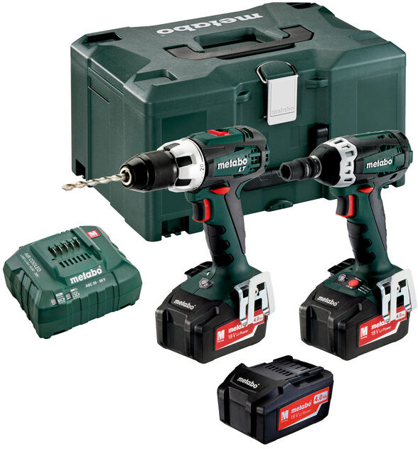 Metabo 685031960 Combo Set 2.1.2 18V 4,0Ah Li-Ion BS18LT Schroefboormachine + SSW18LT Slagmoersleutel