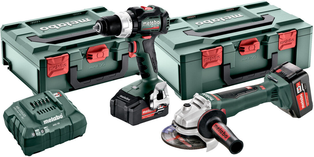 Metabo Comboset 18V 5,2Ah Li-Ion - BS18LT BL Accuboor + WB18LTX BL 125 Haakse slijper 691201650