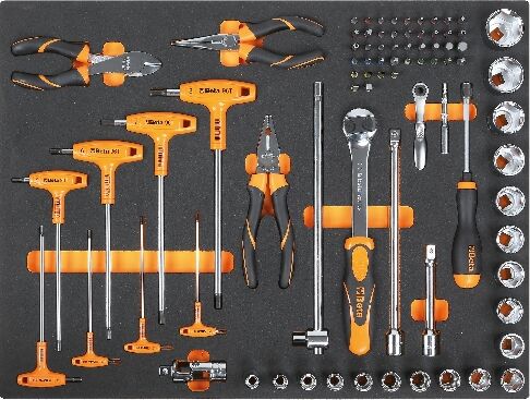 Beta MB35 Soepele voorgevormde inzetbakken met assortiment gereedschap