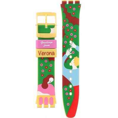 Swatch Plastic - Originals Medium (34mm) /Access/Solar/Musicall/Stop - G/SK/SL/SR/SS/SO28 ASO28Z112 Love In Verona band Swatch Plastic - Originals Medium (34mm) /Access/Solar/Musicall/Stop - G/SK/SL/SR/SS/SO28 ASO28Z112 Love In Verona band
