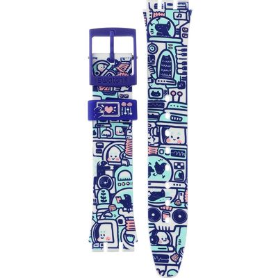 Swatch Plastic - Originals Medium (34mm) /Access/Solar/Musicall/Stop - G/SK/SL/SR/SS/SO28 ASO28Z702 SO28Z702 B-Bot band Swatch Plastic - Originals Medium (34mm) /Access/Solar/Musicall/Stop - G/SK/SL/SR/SS/SO28 ASO28Z702 SO28Z702 B-Bot band