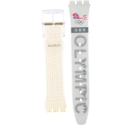 Swatch Plastic - Originals Medium (34mm) /Access/Solar/Musicall/Stop - G/SK/SL/SR/SS/SO28 AGZ150G GZ150G Olympic Team Great Britain band Swatch Plastic - Originals Medium (34mm) /Access/Solar/Musicall/Stop - G/SK/SL/SR/SS/SO28 AGZ150G GZ150G Olympic Team Great Britain band
