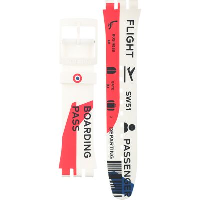 Swatch Plastic - Originals Large (41mm) SUO/SO29/SO32 ASUOW141 SUOW141 Go To Gate band Swatch Plastic - Originals Large (41mm) SUO/SO29/SO32 ASUOW141 SUOW141 Go To Gate band