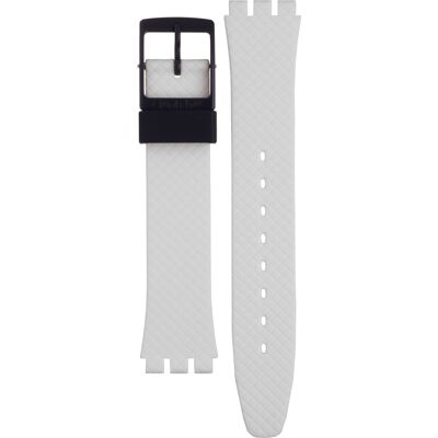 Swatch Plastic - Originals Medium (34mm) /Access/Solar/Musicall/Stop - G/SK/SL/SR/SS/SO28 AGN720 GN720 White Delight band Swatch Plastic - Originals Medium (34mm) /Access/Solar/Musicall/Stop - G/SK/SL/SR/SS/SO28 AGN720 GN720 White Delight band