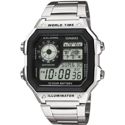 Casio Timeless AE-1200WHD-1AVEF World Time Horloge Casio Timeless AE-1200WHD-1AVEF World Time Horloge