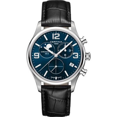 Certina DS-8 C0334601604700 DS-8 Chronograph Moonphase Horloge Certina DS-8 C0334601604700 DS-8 Chronograph Moonphase Horloge