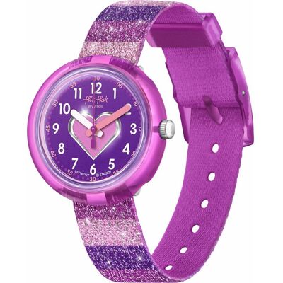 Flik Flak 5+ Power Time FPNP127 Stripy Glitter Horloge Flik Flak 5+ Power Time FPNP127 Stripy Glitter Horloge
