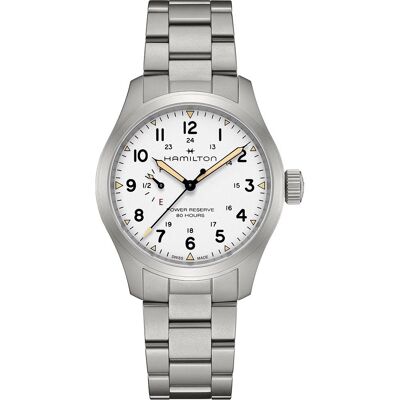 Hamilton Field H69509110 Khaki Field Mechanical Power Reserve Horloge Hamilton Field H69509110 Khaki Field Mechanical Power Reserve Horloge