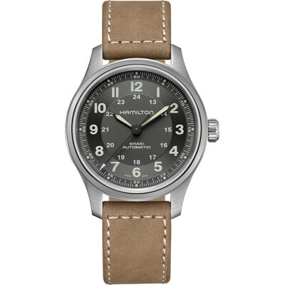 Hamilton Field H70545550 Khaki Field Titanium Horloge Hamilton Field H70545550 Khaki Field Titanium Horloge