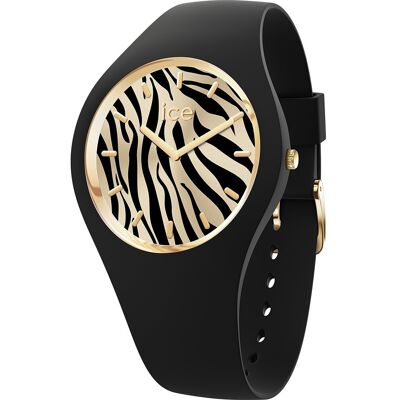 Ice-Watch Ice-Iconic 025894 ICE wild - Black Gold Zebra Horloge Ice-Watch Ice-Iconic 025894 ICE wild - Black Gold Zebra Horloge