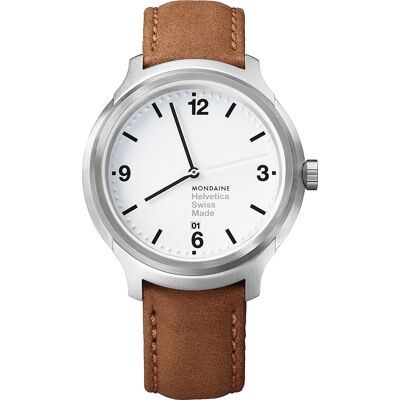 Mondaine Helvetica MH1.B1210.LG Helvetica No1 Bold Horloge Mondaine Helvetica MH1.B1210.LG Helvetica No1 Bold Horloge