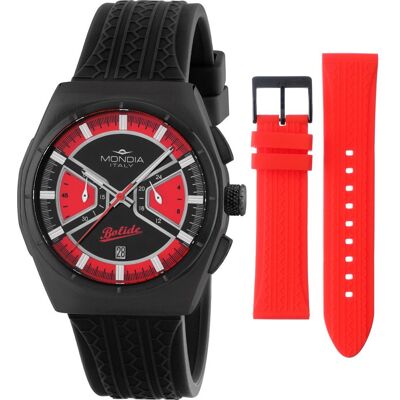 Mondia MI-819-BK-BKRD-CG Rally Legend Chrono Set Horloge Mondia MI-819-BK-BKRD-CG Rally Legend Chrono Set Horloge