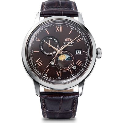 Orient Bambino RA-AK0804Y30B Bambino Sun & Moon Horloge Orient Bambino RA-AK0804Y30B Bambino Sun & Moon Horloge