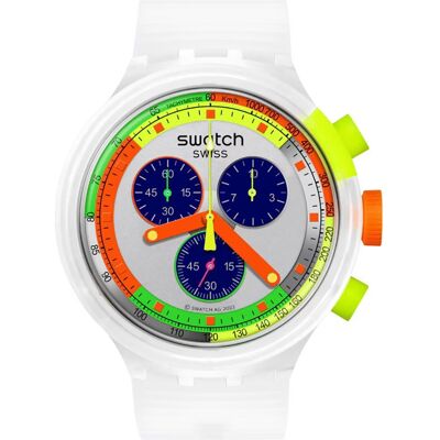 Swatch Big Bold SB02K100 Neon Jelly Horloge Swatch Big Bold SB02K100 Neon Jelly Horloge