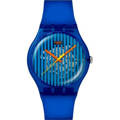 Swatch Originals Large (41mm) SO29S102 Brilliantly Blue Horloge Swatch Originals Large (41mm) SO29S102 Brilliantly Blue Horloge