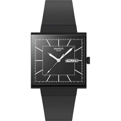 Swatch What If - Square SO34B701 What If... Blackagain? Horloge Swatch What If - Square SO34B701 What If... Blackagain? Horloge