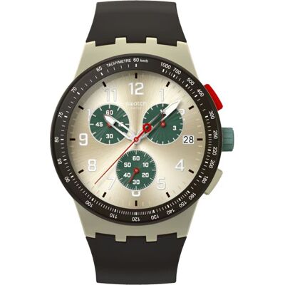 Swatch New Chrono Plastic SUST402 Obsidian Ink Horloge Swatch New Chrono Plastic SUST402 Obsidian Ink Horloge