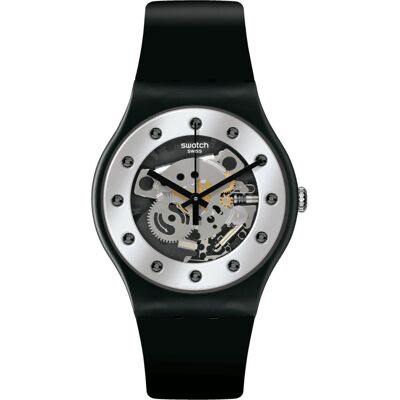 Swatch Originals Large (41mm) SO29B109 Silver Glam Again Horloge Swatch Originals Large (41mm) SO29B109 Silver Glam Again Horloge