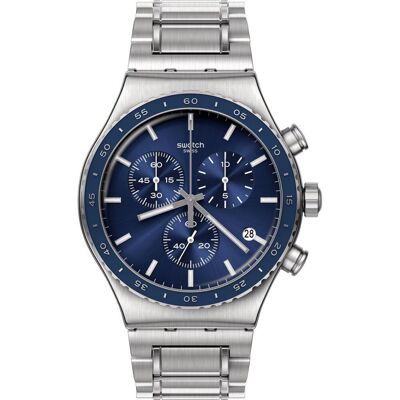 Swatch Irony - Chrono New YVS496G Cobalt Lagoon Horloge Swatch Irony - Chrono New YVS496G Cobalt Lagoon Horloge