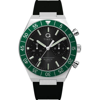 Timex Q TW2Y56100 Q Timex Continental Chronograph Horloge Timex Q TW2Y56100 Q Timex Continental Chronograph Horloge