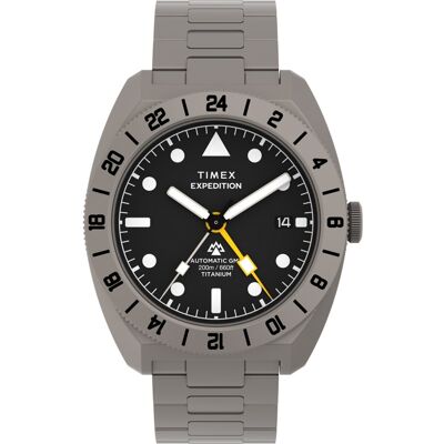 Timex Expedition TW2Y63500 Expedition Pioneer Titanium Automatic GMT Horloge Timex Expedition TW2Y63500 Expedition Pioneer Titanium Automatic GMT Horloge