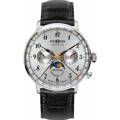 Zeppelin LZ 129 Hindenburg 7036-1 LZ 129 Hindenburg Mondphase Horloge Zeppelin LZ 129 Hindenburg 7036-1 LZ 129 Hindenburg Mondphase Horloge
