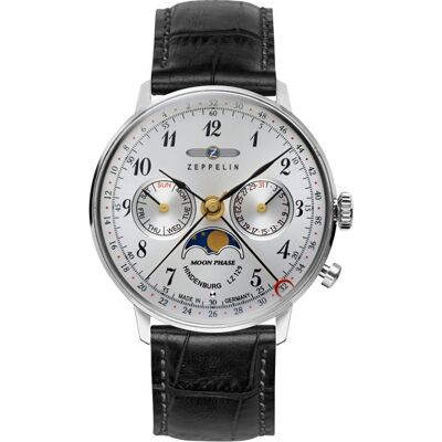 Zeppelin LZ 129 Hindenburg 7037-1 LZ 129 Hindenburg Mondphase Horloge Zeppelin LZ 129 Hindenburg 7037-1 LZ 129 Hindenburg Mondphase Horloge